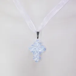 Pendant 45cm - Urielle-Violet Organza - Pendant 45cm - Laiton argenté